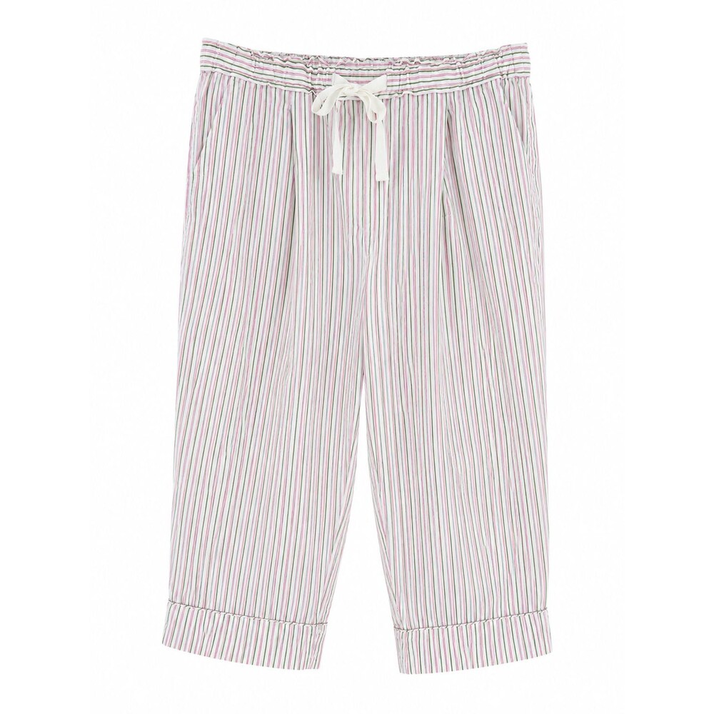 Women's Princess Tam Tam Striped Cropped Pajama Pants Size L